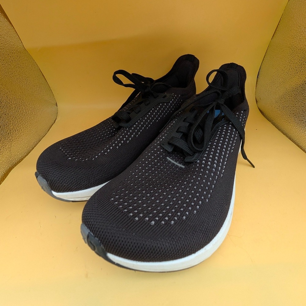 Flux Footwear Runner Black White Zero Drop Wide Toe Box Sneakers Womens 7.5